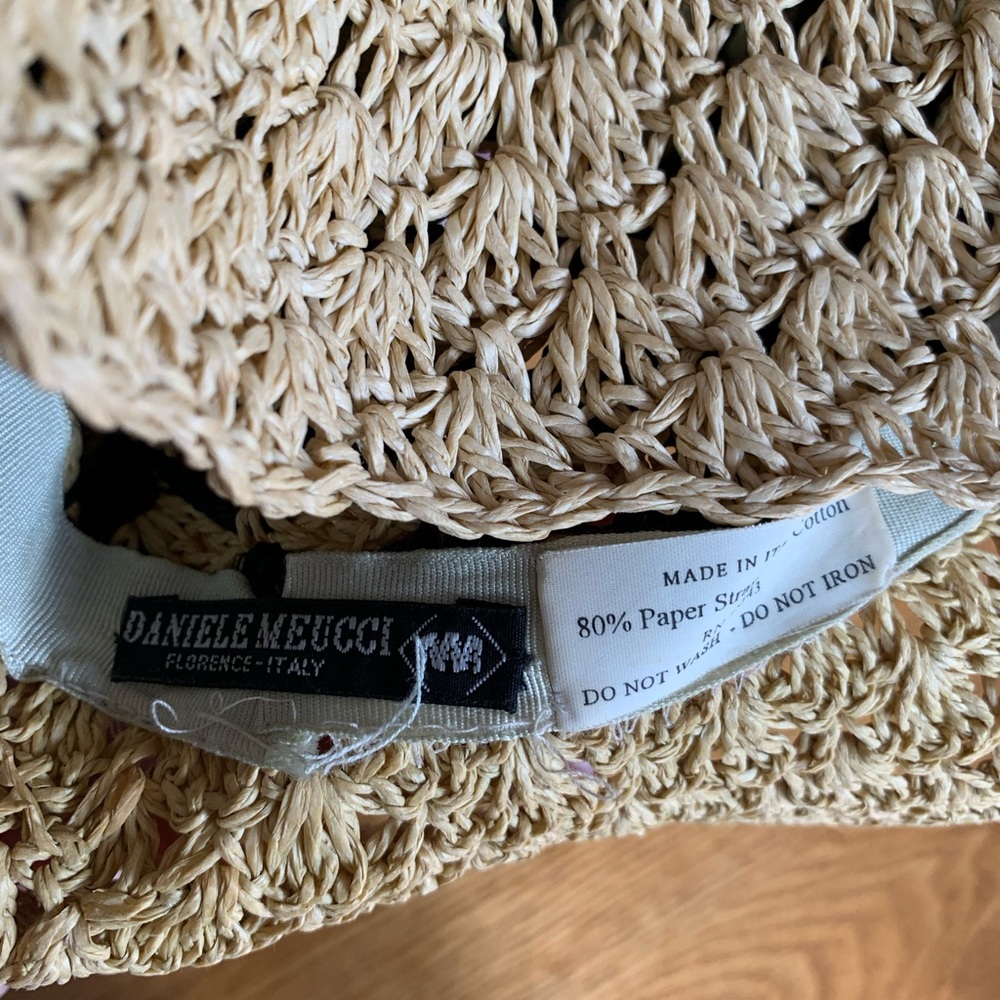 Daniele Meucci Women’s Italian Straw Summer Bucket Hat - Picture 6 of 7